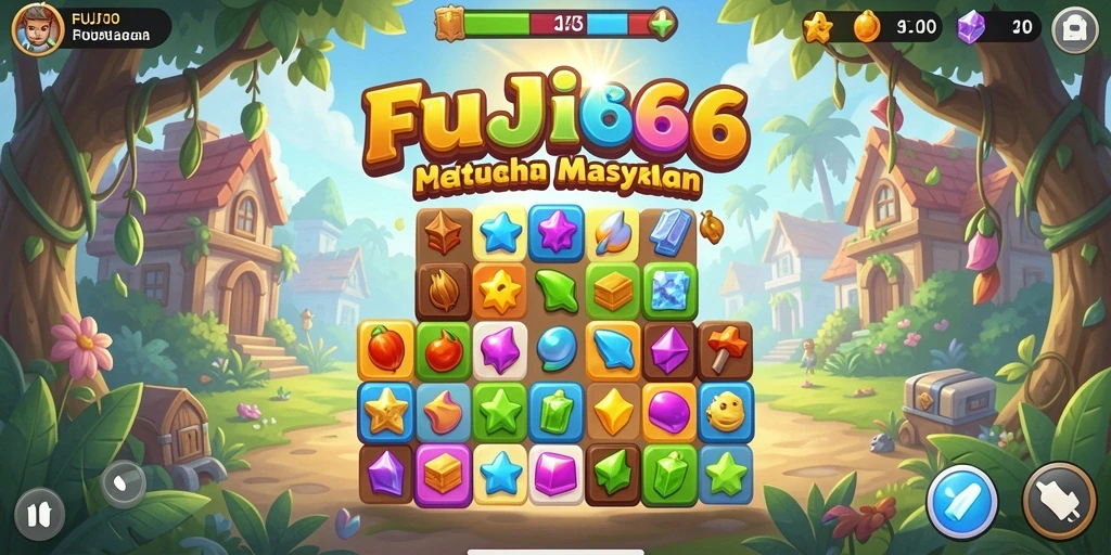 Tampilan gameplay seru dari FUJI66 saat menyusun kombinasi warna.