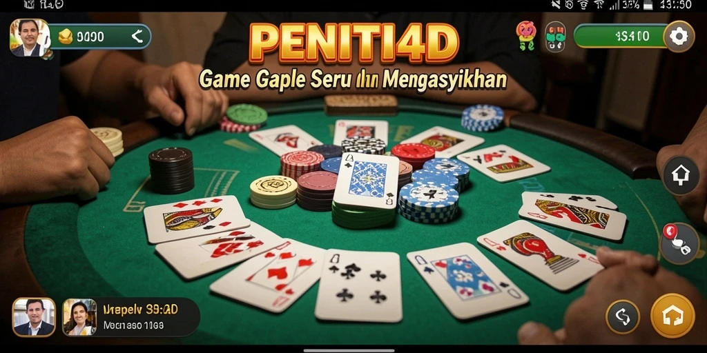 Tampilan menarik dari gameplay Gaple yang mendebarkan.