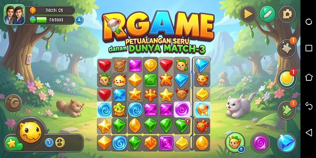 Tampilan gameplay RPGAME yang seru dan penuh warna.