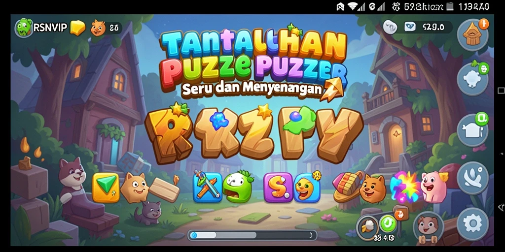 Tampilan gameplay seru RSNVIP8 dengan variasi puzzle yang menantang.